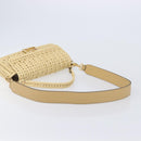 FENDI Mamma Baguette Shoulder Bag Raffia 2way Beige Gold Auth yk20905SAM-9