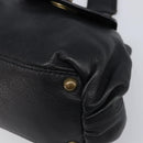 Miu Miu Shoulder Bag Leather Black Gold Auth yk20915V-14