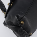Miu Miu Shoulder Bag Leather Black Gold Auth yk20915V-15
