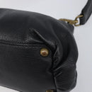 Miu Miu Shoulder Bag Leather Black Gold Auth yk20915V-16
