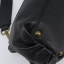 Miu Miu Shoulder Bag Leather Black Gold Auth yk20915V-17