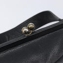 Miu Miu Shoulder Bag Leather Black Gold Auth yk20915V-9