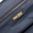 Miu Miu Shoulder Bag Leather Black Gold Auth yk20915V-20