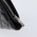 CHANEL Matelasse Wallet Patent Leather Black Silver CC Auth yk20916A-7