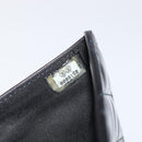 CHANEL Matelasse Wallet Patent Leather Black Silver CC Auth yk20916A-12