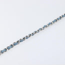 CHANEL Mini Matelasse Chain Shoulder Bag Sequin Blue Silver CC Auth yk20926M-10