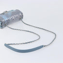 CHANEL Mini Matelasse Chain Shoulder Bag Sequin Blue Silver CC Auth yk20926M-7