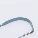 CHANEL Mini Matelasse Chain Shoulder Bag Sequin Blue Silver CC Auth yk20926M-9