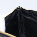 GUCCI GG Canvas Guccissima Pouch Leather Black Gold 428449 Auth yk20927M-19