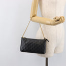 GUCCI GG Canvas Guccissima Pouch Leather Black Gold 428449 Auth yk20927M-25