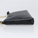 GUCCI GG Canvas Guccissima Pouch Leather Black Gold 428449 Auth yk20927M-5