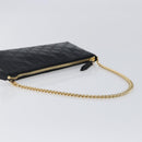 GUCCI GG Canvas Guccissima Pouch Leather Black Gold 428449 Auth yk20927M-7