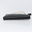 GUCCI GG Canvas Guccissima Pouch Leather Black Gold 428449 Auth yk20927M-9