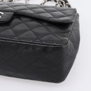 CHANEL Matelasse 30 Chain Shoulder Bag Lamb Skin Black Silver CC Auth yk20928V-9
