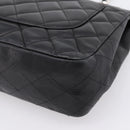 CHANEL Matelasse 30 Chain Shoulder Bag Lamb Skin Black Silver CC Auth yk20928V-15