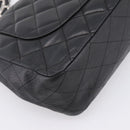 CHANEL Matelasse 30 Chain Shoulder Bag Lamb Skin Black Silver CC Auth yk20928V-16