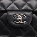 CHANEL Matelasse 30 Chain Shoulder Bag Lamb Skin Black Silver CC Auth yk20928V-17