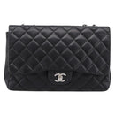 CHANEL Matelasse 30 Chain Shoulder Bag Lamb Skin Black Silver CC Auth yk20928V-13