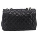 CHANEL Matelasse 30 Chain Shoulder Bag Lamb Skin Black Silver CC Auth yk20928V-2