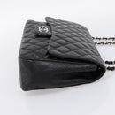 CHANEL Matelasse 30 Chain Shoulder Bag Lamb Skin Black Silver CC Auth yk20928V-4
