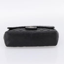 CHANEL Matelasse 30 Chain Shoulder Bag Lamb Skin Black Silver CC Auth yk20928V-5