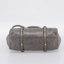 Miu Miu Hand Bag Leather 2way Gray Gold Auth yk20941M-5
