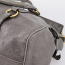 Miu Miu Hand Bag Leather 2way Gray Gold Auth yk20941M-16