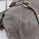 Miu Miu Hand Bag Leather 2way Gray Gold Auth yk20941M-17