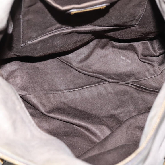 Miu Miu Hand Bag Leather 2way Gray Gold Auth yk20941M