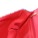 CHANEL Matelasse 25 Chain Hand Bag Tweed Pink Light Blue CC Auth yk20942SM-22