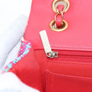 CHANEL Matelasse 25 Chain Hand Bag Tweed Pink Light Blue CC Auth yk20942SM-25