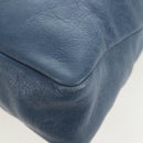 BALENCIAGA The Giant Town Hand Bag Leather 2way Blue Gold 285434 Auth yk20947M-16