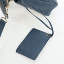 BALENCIAGA The Giant Town Hand Bag Leather 2way Blue Gold 285434 Auth yk20947M-19