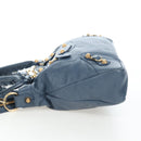 BALENCIAGA The Giant Town Hand Bag Leather 2way Blue Gold 285434 Auth yk20947M-4