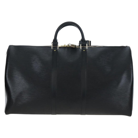 LOUIS VUITTON Epi Keepall 55 Boston Bag Noir M42952 LV Auth yk20950SAV