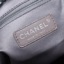 CHANEL COCO Mark Chain Tote Bag Leather Black Silver CC Auth yk20951SAV-19