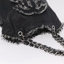 CHANEL COCO Mark Chain Tote Bag Leather Black Silver CC Auth yk20951SAV-6