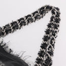 CHANEL COCO Mark Chain Tote Bag Leather Black Silver CC Auth yk20951SAV-8