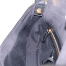 FENDI Mamma Baguette Studs Rhinestones Leather Black Gold 8BR600 Auth yk20953SM-31