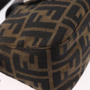 FENDI Zucca Canvas Shoulder Bag Brown Silver Auth yk20957SAV-13