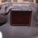 FENDI Zucca Canvas Shoulder Bag Brown Silver Auth yk20957SAV-21