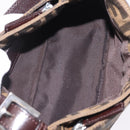 FENDI Zucca Canvas Shoulder Bag Brown Silver Auth yk20957SAV-22