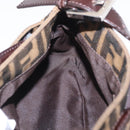 FENDI Zucca Canvas Shoulder Bag Brown Silver Auth yk20957SAV-24
