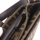 FENDI Zucca Canvas Shoulder Bag Brown Silver Auth yk20957SAV-27