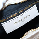 BALENCIAGA Metallic Edge City Hand Bag Leather 2way Beige 390154 Auth yk20959SAM-24