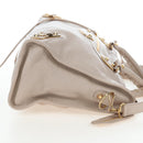 BALENCIAGA Metallic Edge City Hand Bag Leather 2way Beige 390154 Auth yk20959SAM-4