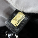 CHANEL Matelasse Mademoiselle Bowling Bag Patent Black Silver CC Auth yk20960V-10