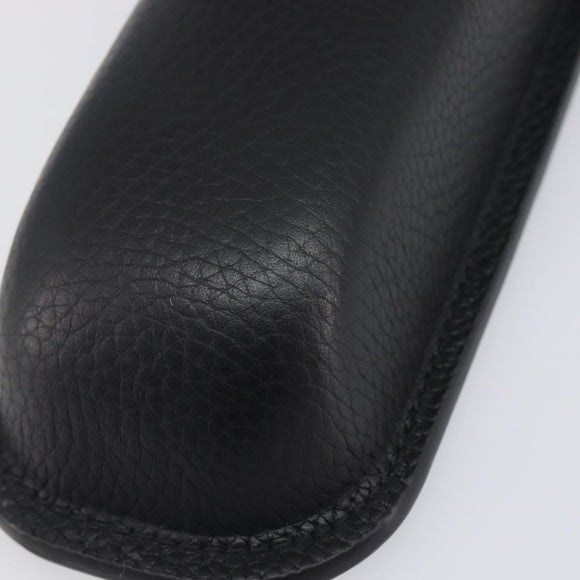 Chrome Hearts Glasses Case Leather Black Silver Auth yk20961M