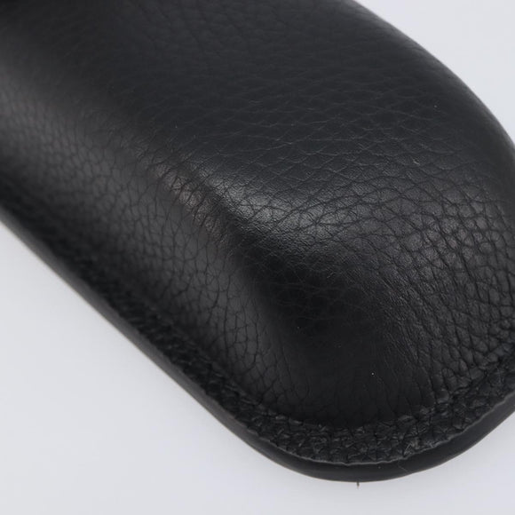 Chrome Hearts Glasses Case Leather Black Silver Auth yk20961M