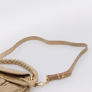 Miu Miu Matelasse Shoulder Bag Leather 2way Beige Gold Auth yk20963V-10